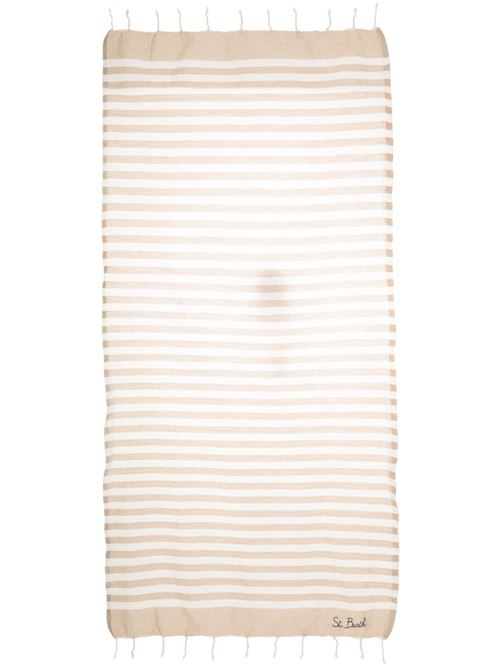 Telo mare bambino MC2 Saint Barth bianco e beige MC2 SAINT BARTH Kids | FOUTAS N02753L